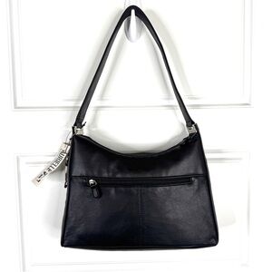 AURIELLE Leather Hobo Shoulder Bag Purse NEW Black With Coin Card Wallet